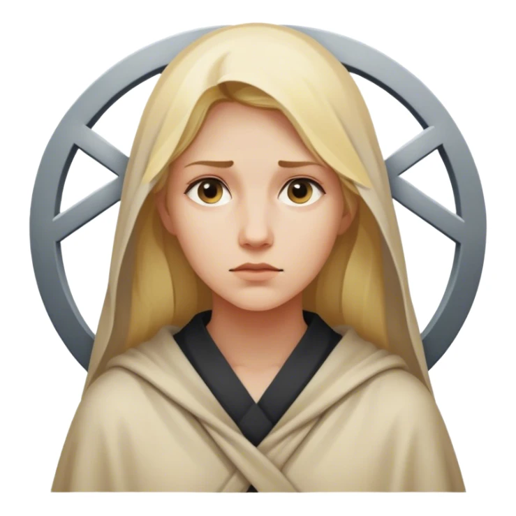 back of blonde woman stands at a crossroads between two paths—one illuminated, embodying thoughtful response; the other veiled in shadow, symbolizing instinctive reaction. sticker