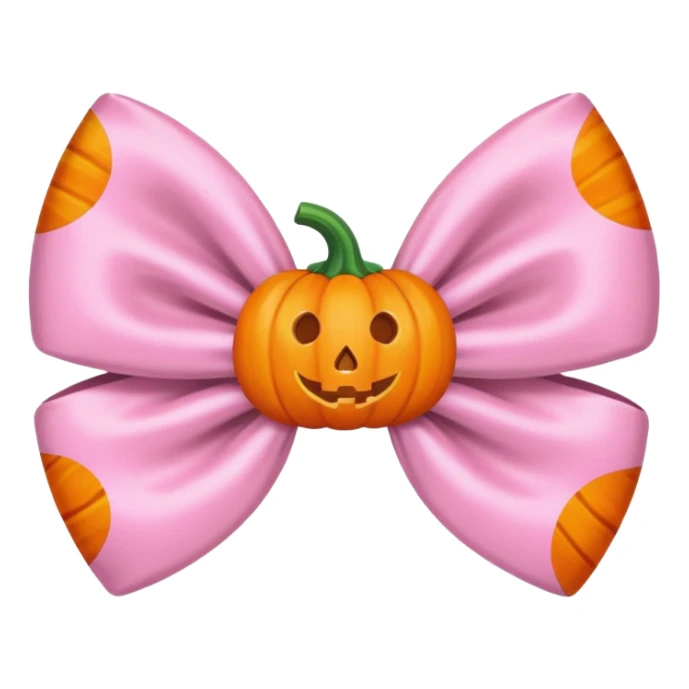 pastel pink orange bow with pumpkin pastel pink orange bow with pumpkin printprint sticker