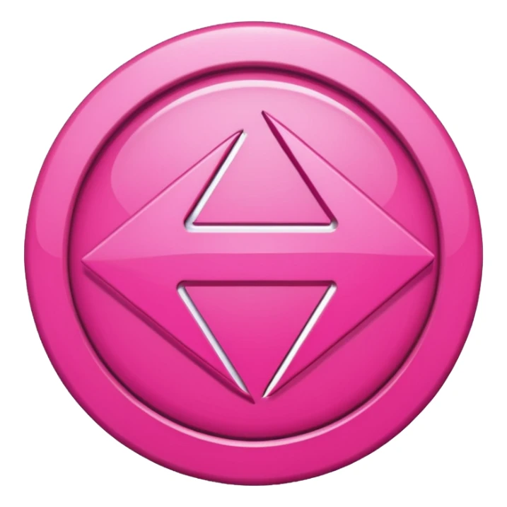 fleche directioelle de couleur rose sous forme de bouton sticker