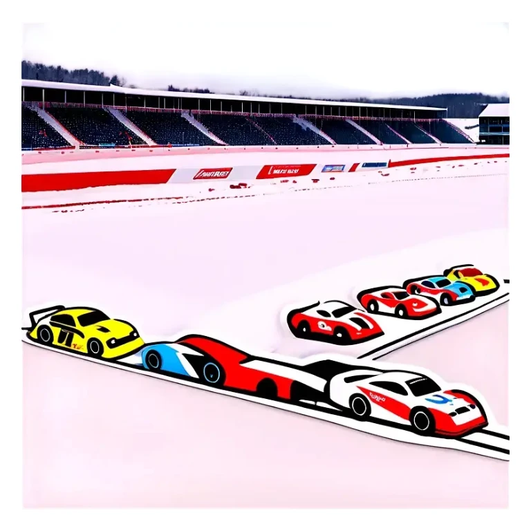 Kreis Racetrack with snow in winter sticker