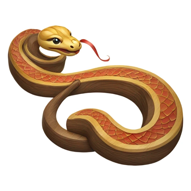 wood snake chinese new year  sticker