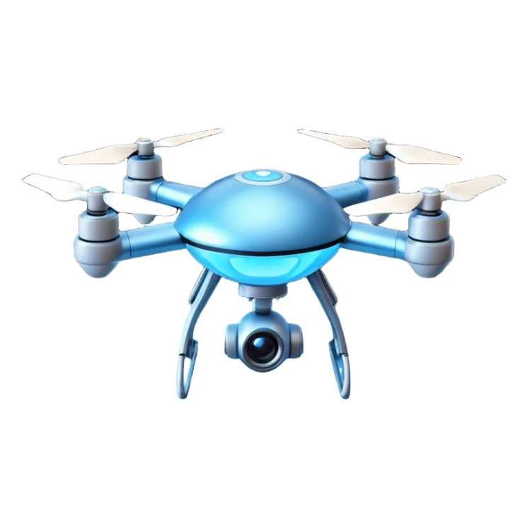 space explorer drone object icon, small futuristic drone with camera lens, glowing blue lights, sci-fi metal body, antenna details, 3D cartoon, mobile game icon style, centered, clean background, soft shadow, no text, no watermark
 
 sticker