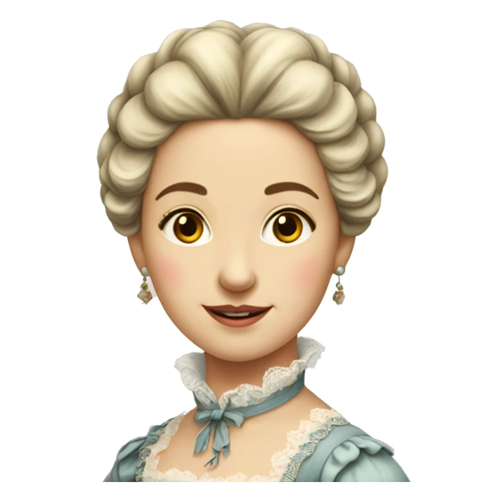18th century Swiss young lady in dress sticker