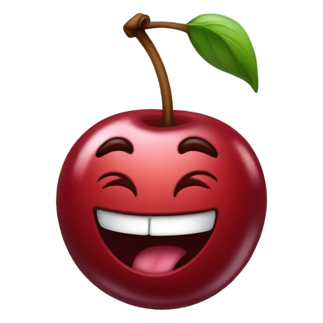 Cherry that is popping like a balloon sticker