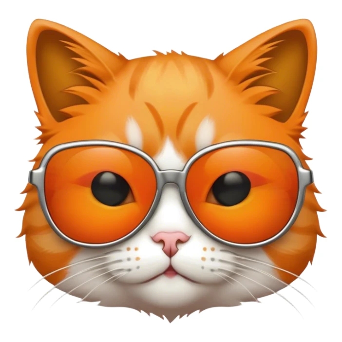 Cat with sunglasses sticker