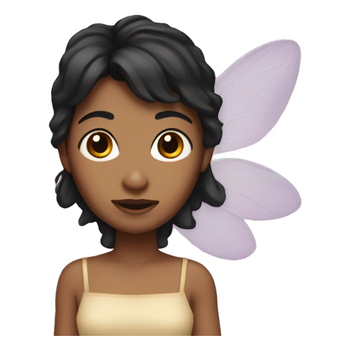 fairy with medium tone skin, black hair and brown eyes sticker