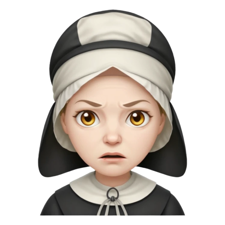 Angry Pilgrim woman sticker