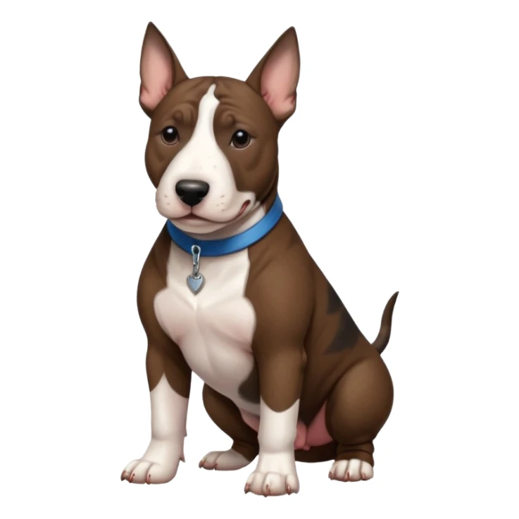 brindle english bull terrier dark brown sticker
