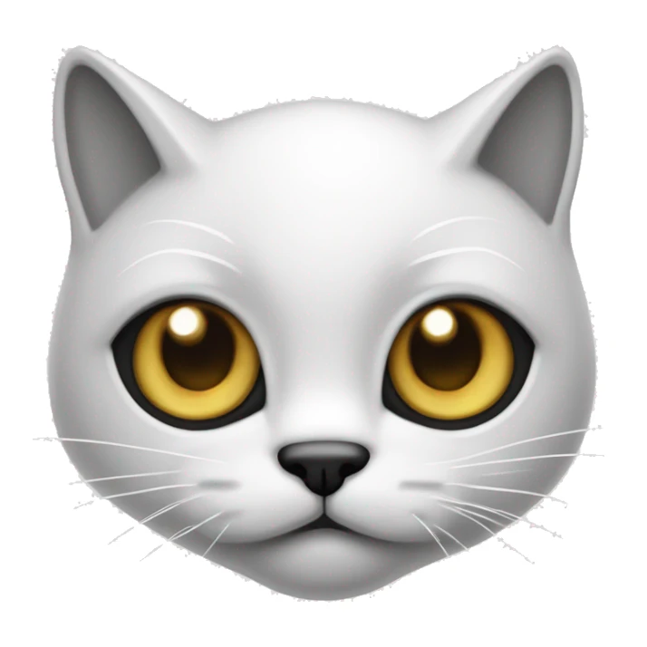 gato blanco con manchas negras guiñando un ojo sticker