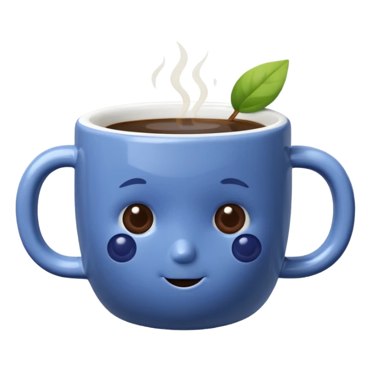 Coffee MUG WITH BLUEBERRY ON THE MUG sticker