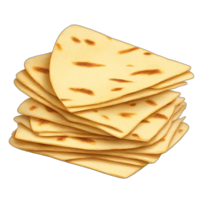 Small Stack of tortillas with some grill marks sticker