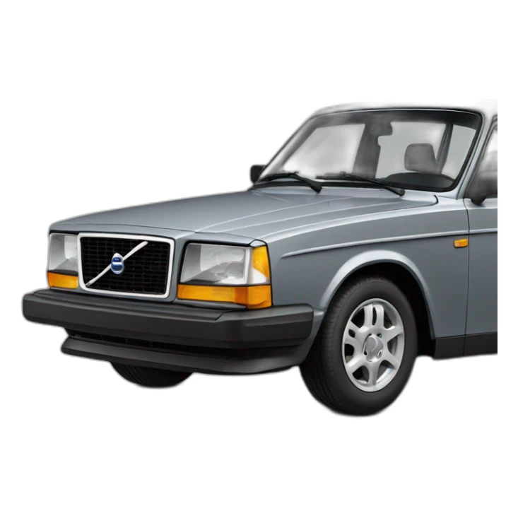 front view grey volvo 240 estate sticker