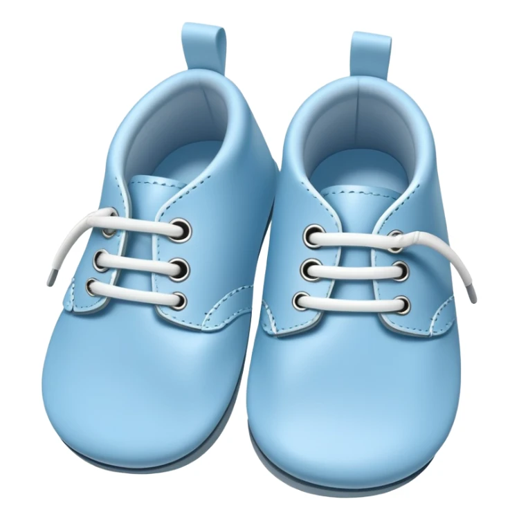 Pair of shoes for a baby boy pastel blue sticker