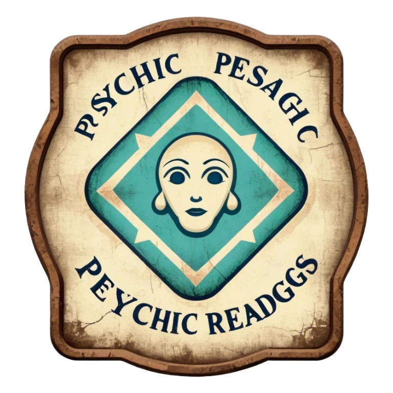 Vintage “psychic readings” sign sticker
