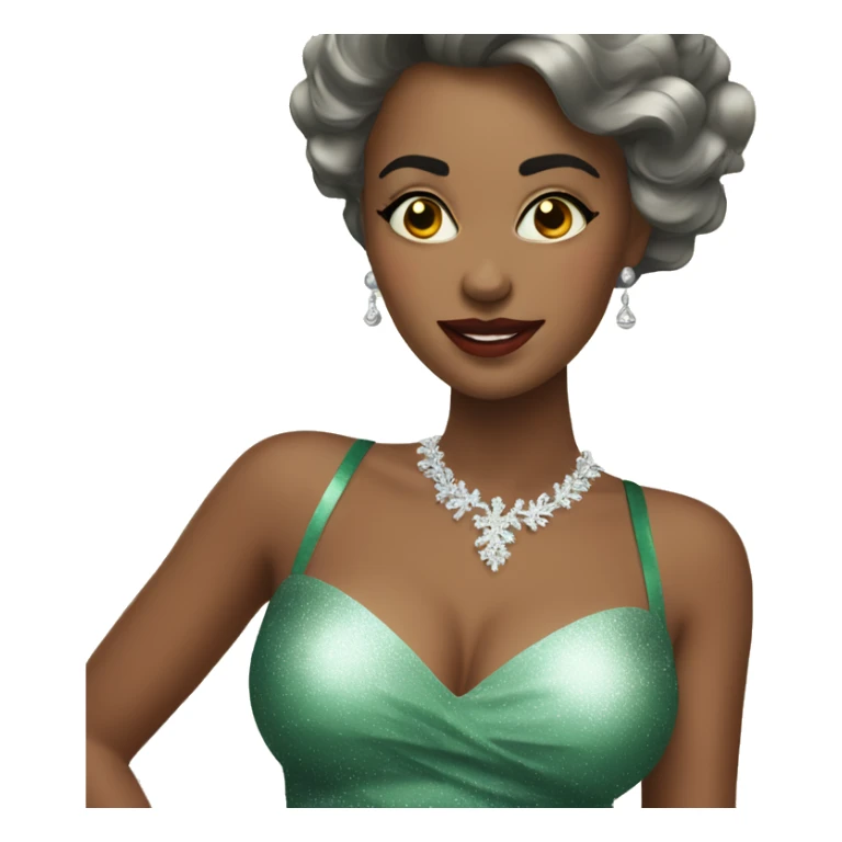 Glamorous Christmas girl  sticker