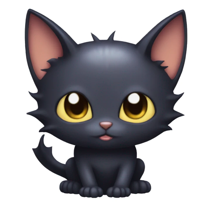 Gorgeous dark bat cat Fakémon full body sticker