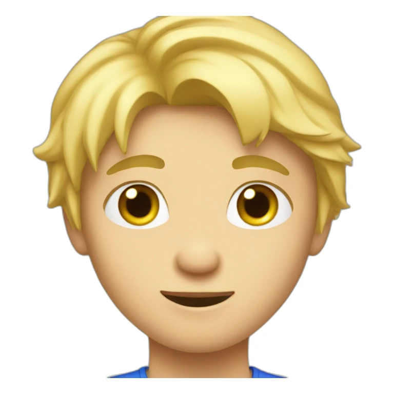 Blond boy who likes to play video game sticker