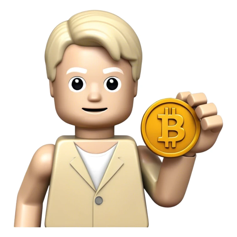 hackeur lego homme bitcoin sticker