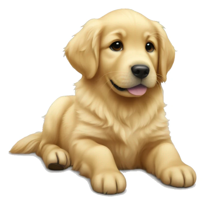 Golden retriever puppy in love  sticker