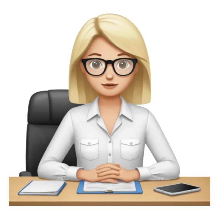 une image de 3/4 avec un recruteur à son bureau PAS DE FACE DE 3/4! qui regarde un candidat assis en face de lui. le recruteur est à droite sticker