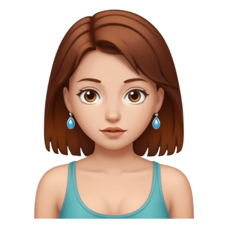 Girl with nipple piercing sticker