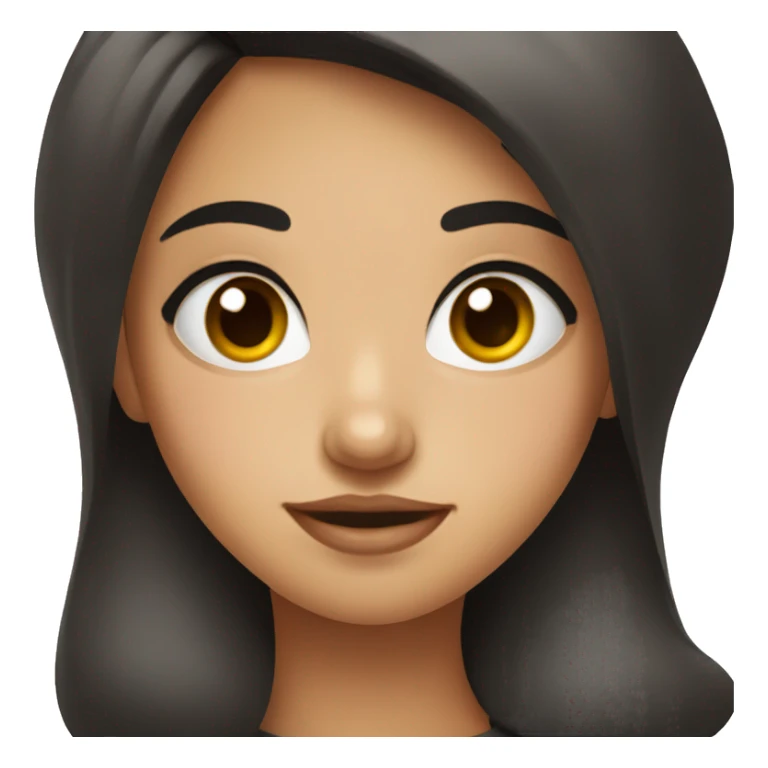 girl with dark hair and a mole in her cheek  sticker