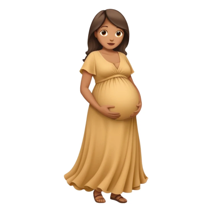 very heavily pregnant overdue lady sticker