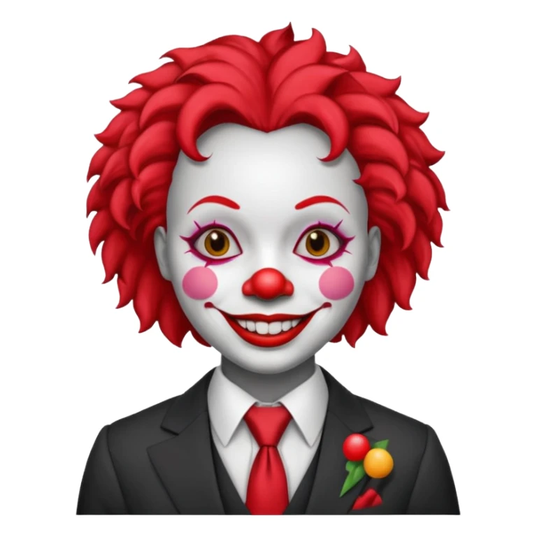 black woman Clown with a tie and suit sticker