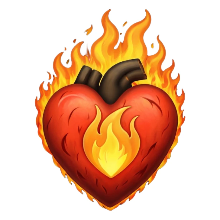 A black love hurt in black fire sticker