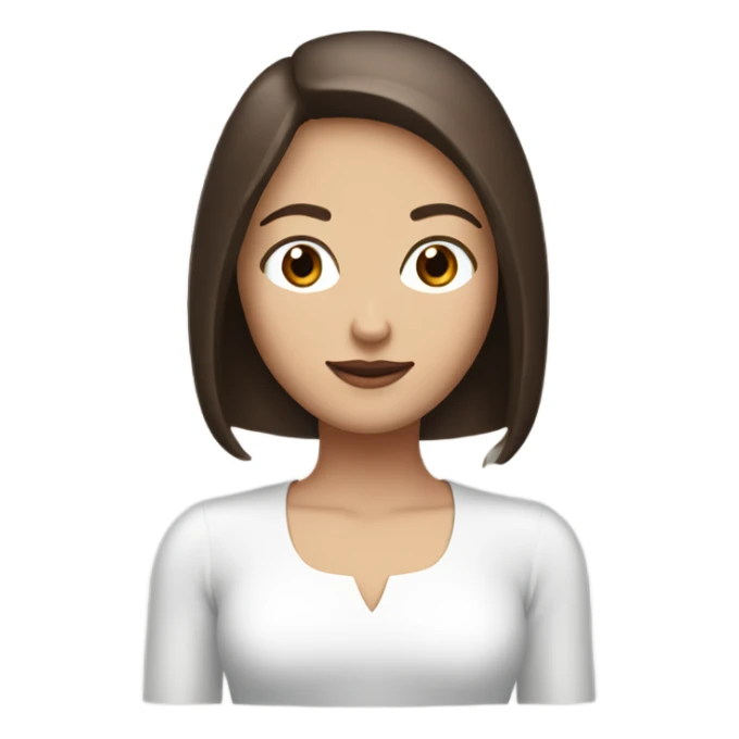 white lady with blue eyes and a brown bob who is dating a venezuelan lady with brown eyes and dark brown hair sticker