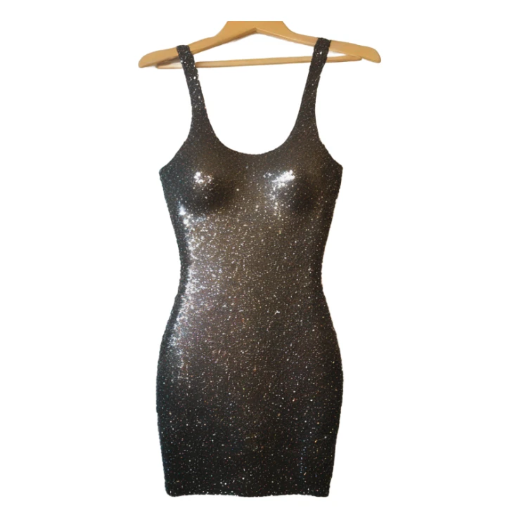 sparkly short bodycon dress on hanger sticker