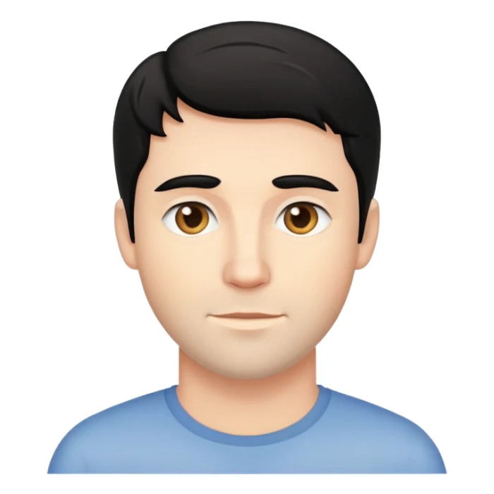 Black haired Caucasian man named Matt￼ sticker