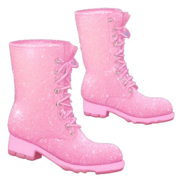Pastel pink sparkly boots sticker