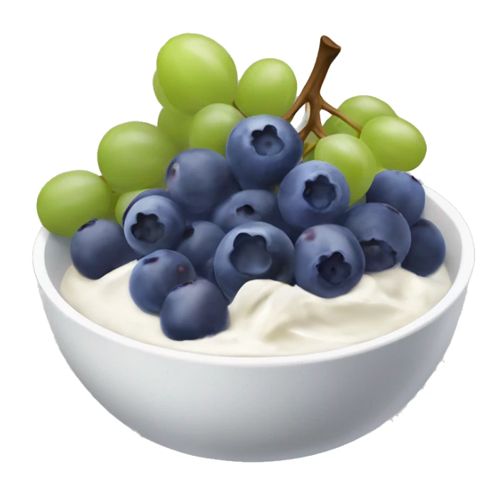 yoghurt bowl with grapes and blueberries sticker