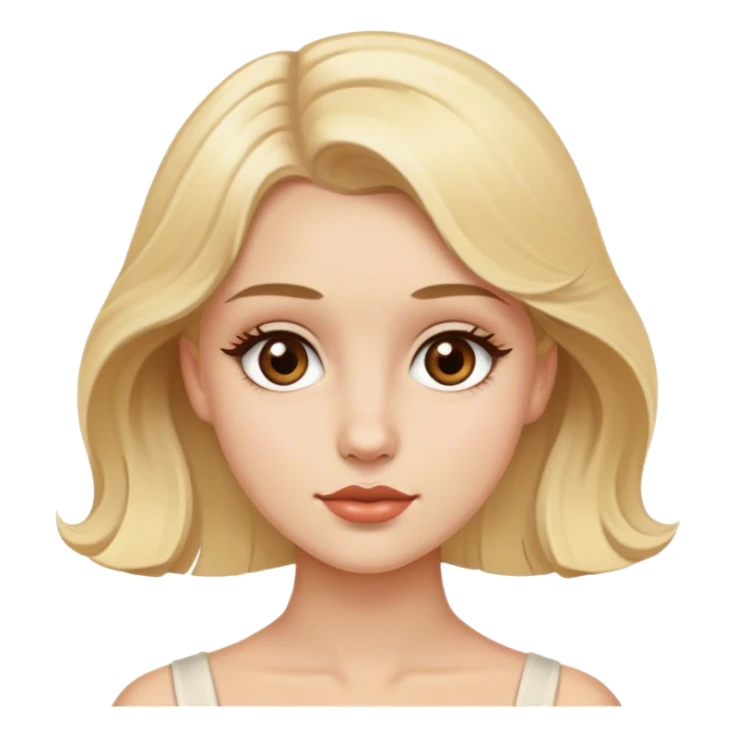 Blonde model with brown eyes, 1900's sticker