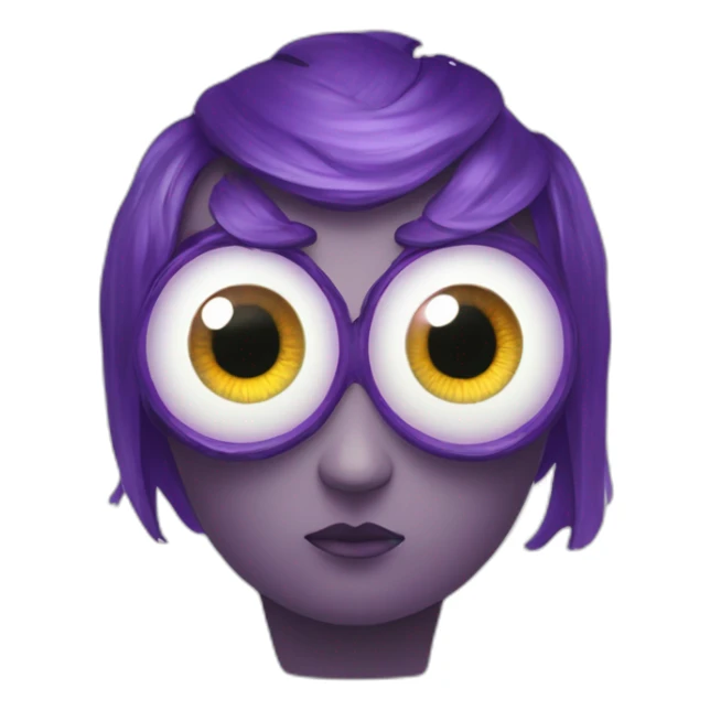 majestic godly violet iris eyeball serious intense symmetrical knowledgable sticker