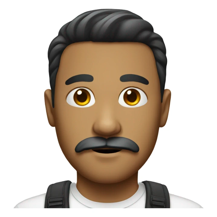 realistic male with mustache sticker