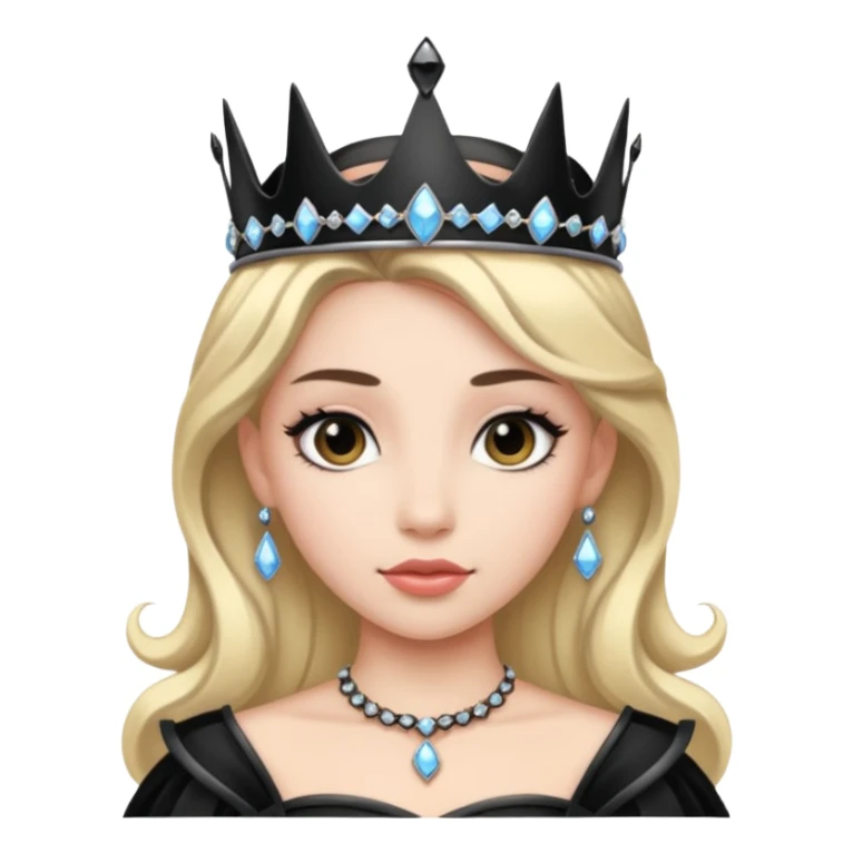 Obsidian Princess – black tiara + black trim,Shadow Princesses. sticker