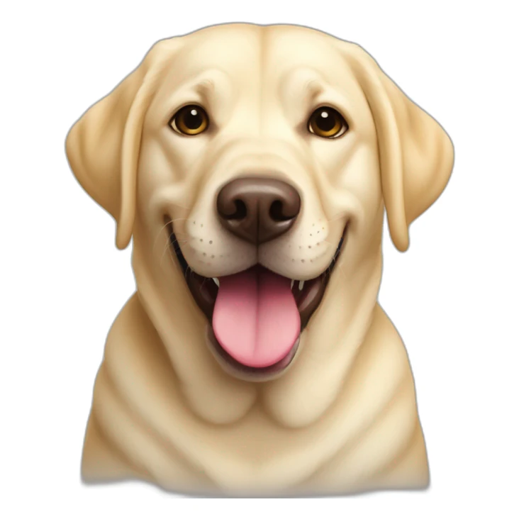 Light yellow English Labrador retriever big tongue chubby face happy sticker