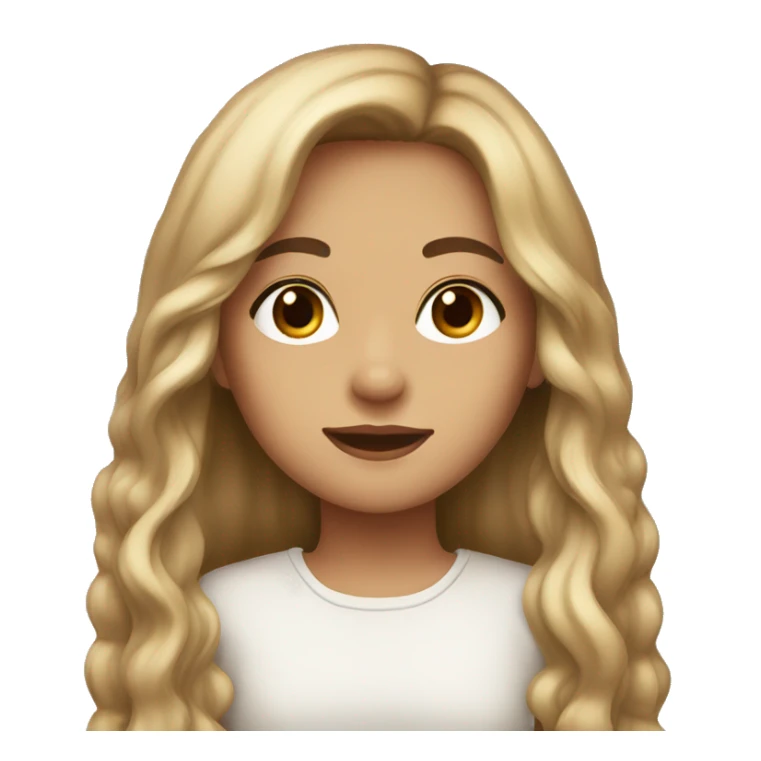 Girl with brown eyes and long hair sticker