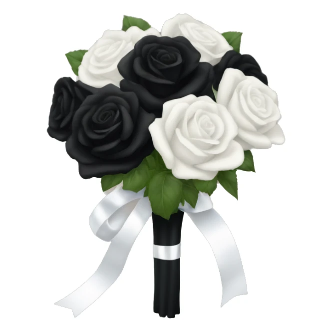 huge bouquet of black roses with white ribbon sticker