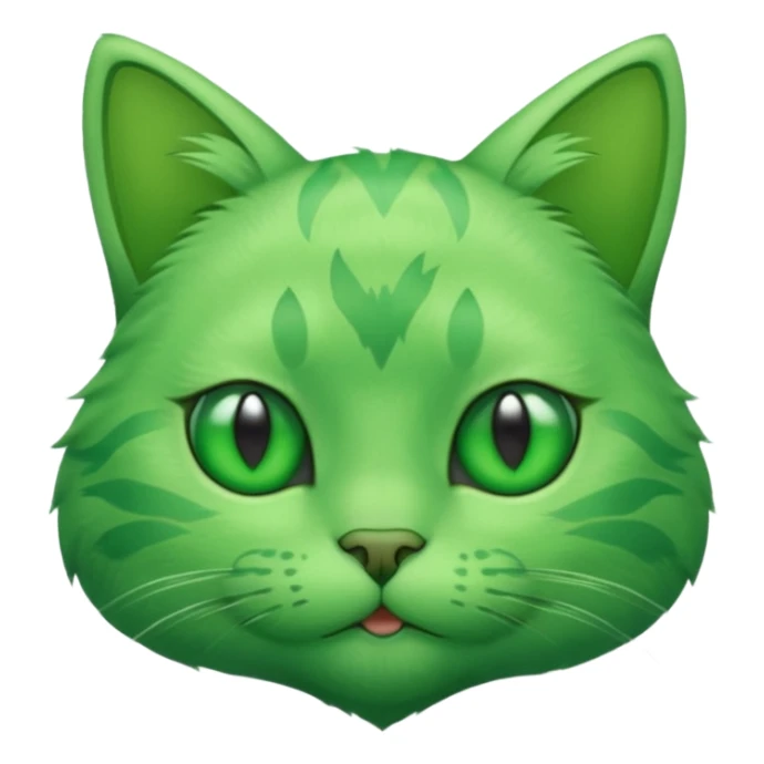 green cat with green shirt sticker