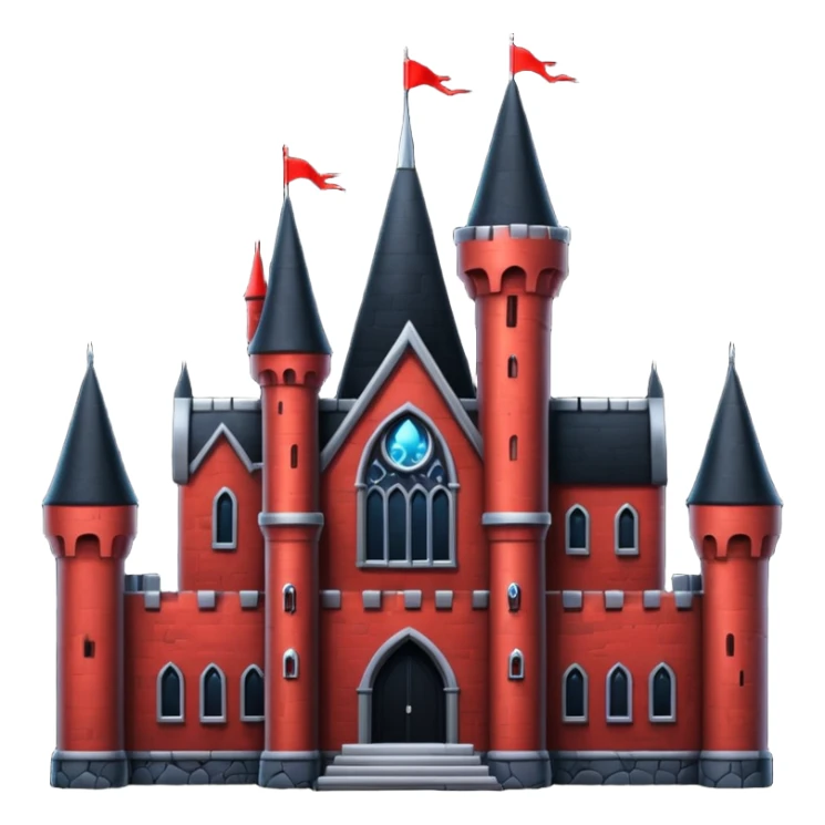 Dark Vampire Castle with the colors red and black sticker