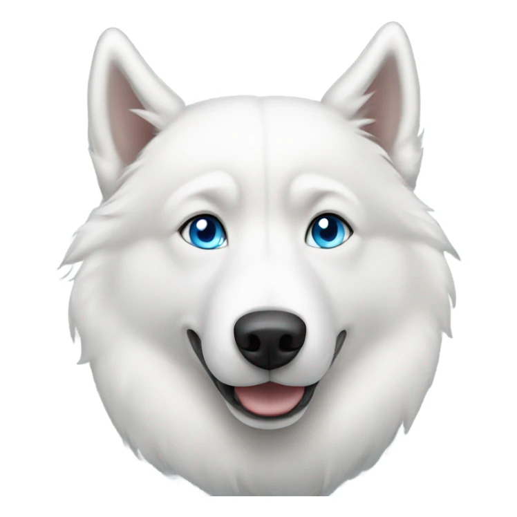 White husky with blue eyes sticker