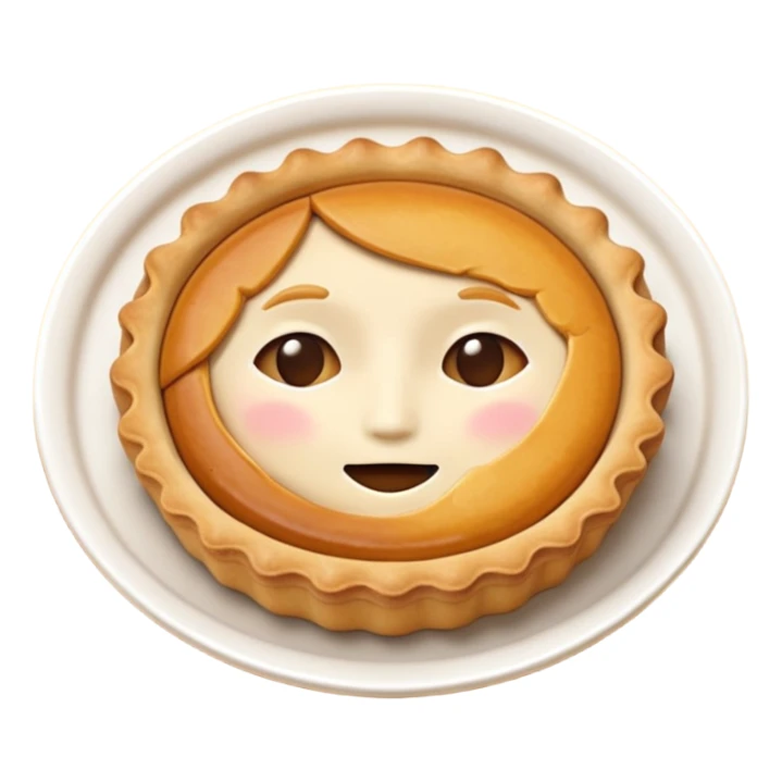 tart food in 3d memoji style no faces sticker