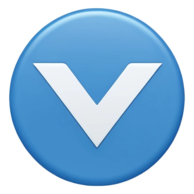 Make me an emoji that theirs a blue circle and inside of the circle is blue bot they should be a white tick inside the circle  sticker