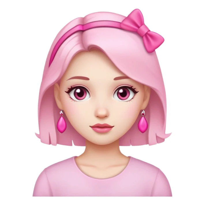 Girly girl with pink accessories sticker