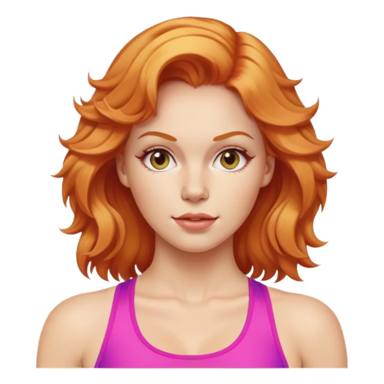 Strawberry Blonde woman in 80s exercise clothing sticker