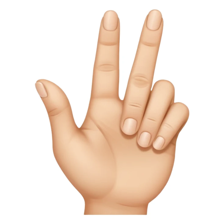 do a hand doing a three with thumb, index and middle finger sticker