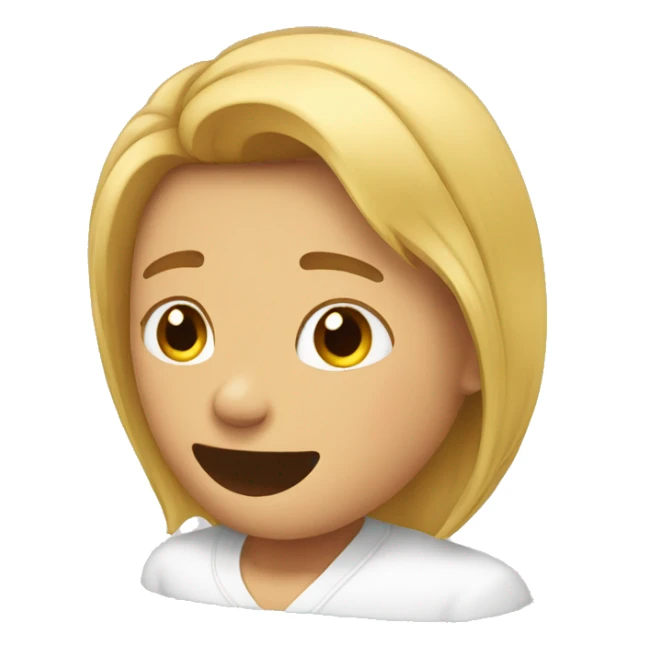 emoji tucking hair back sticker